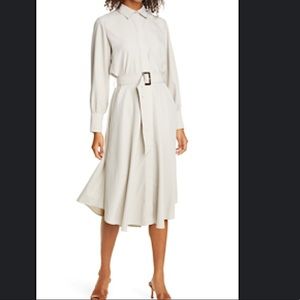 CLUB MONACO Curved Hem Belted Shirtdress - 6